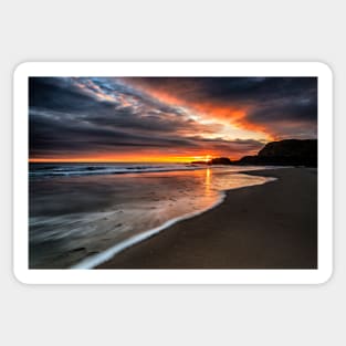 Dawn Over Seaham Harbour Beach Sticker